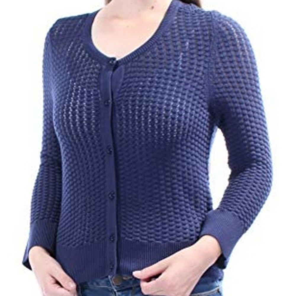 NWT Maison Jules Navy Long Sleeve Sweater size XS